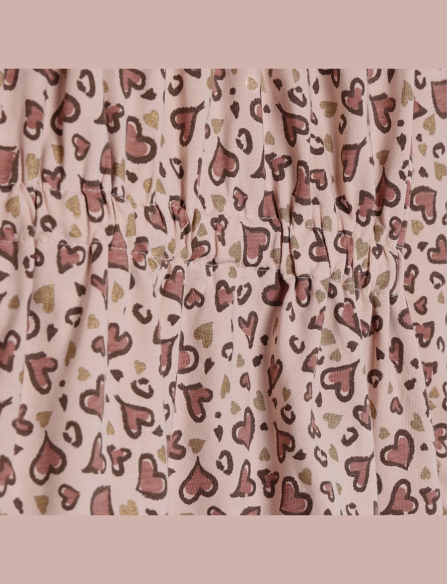 Minymo - Dress LS AOP - langärmelige freizeitkleider - cameo rose - 2