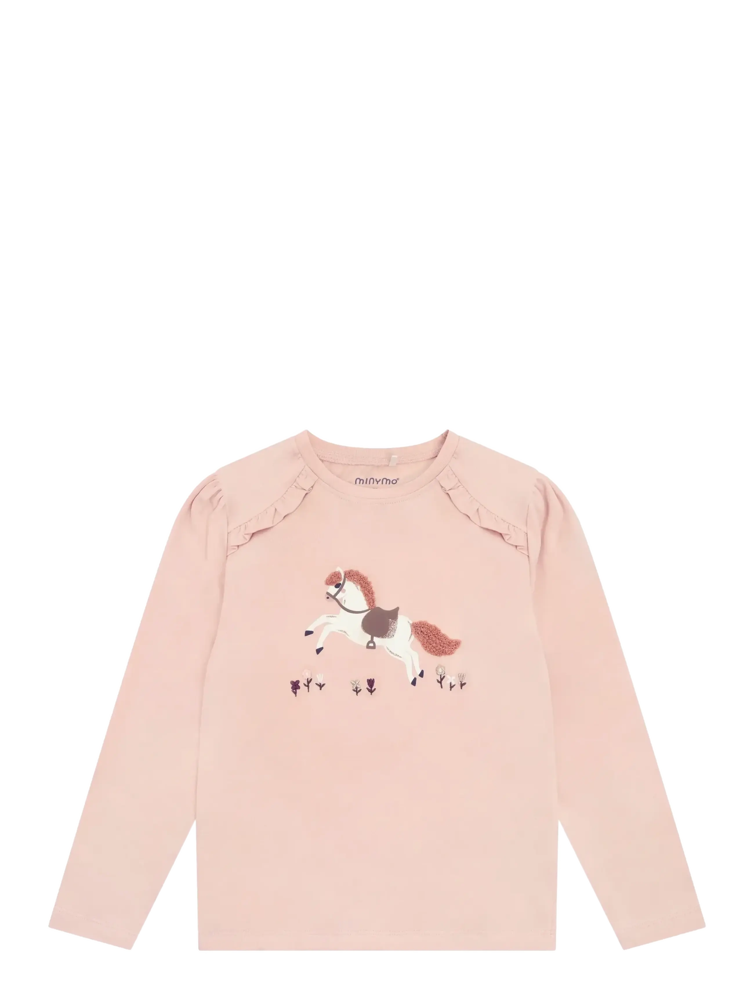 Minymo T-shirt LS - Minymo - CAMEO ROSE / pink/rose