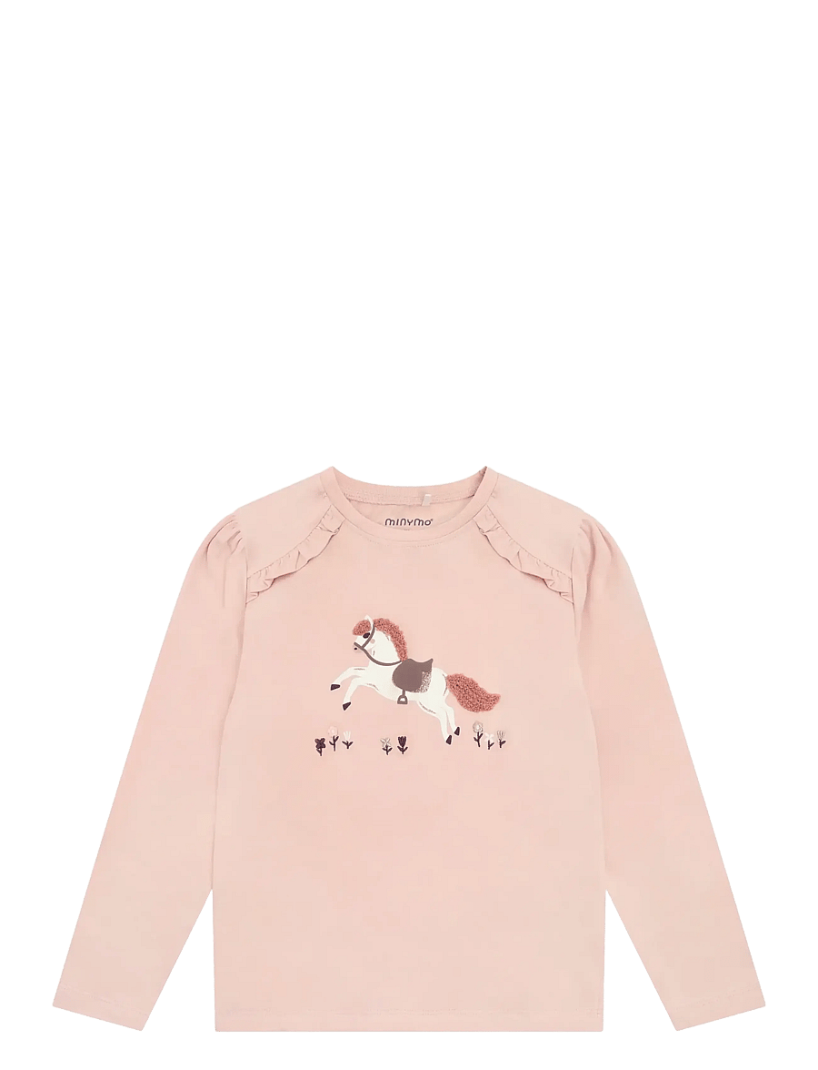 Minymo - T-shirt LS - långärmade t-shirts - cameo rose - 1