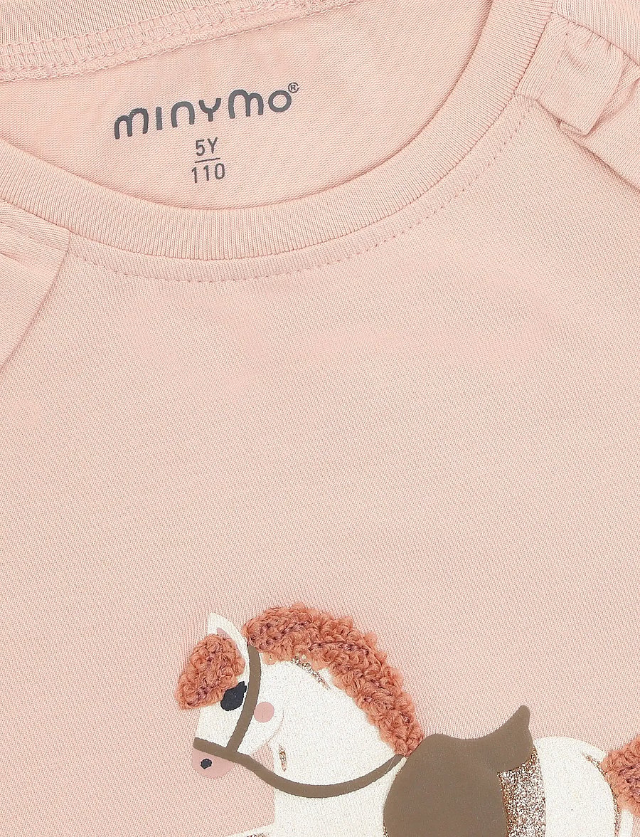 Minymo - T-shirt LS - långärmade t-shirts - cameo rose - 3