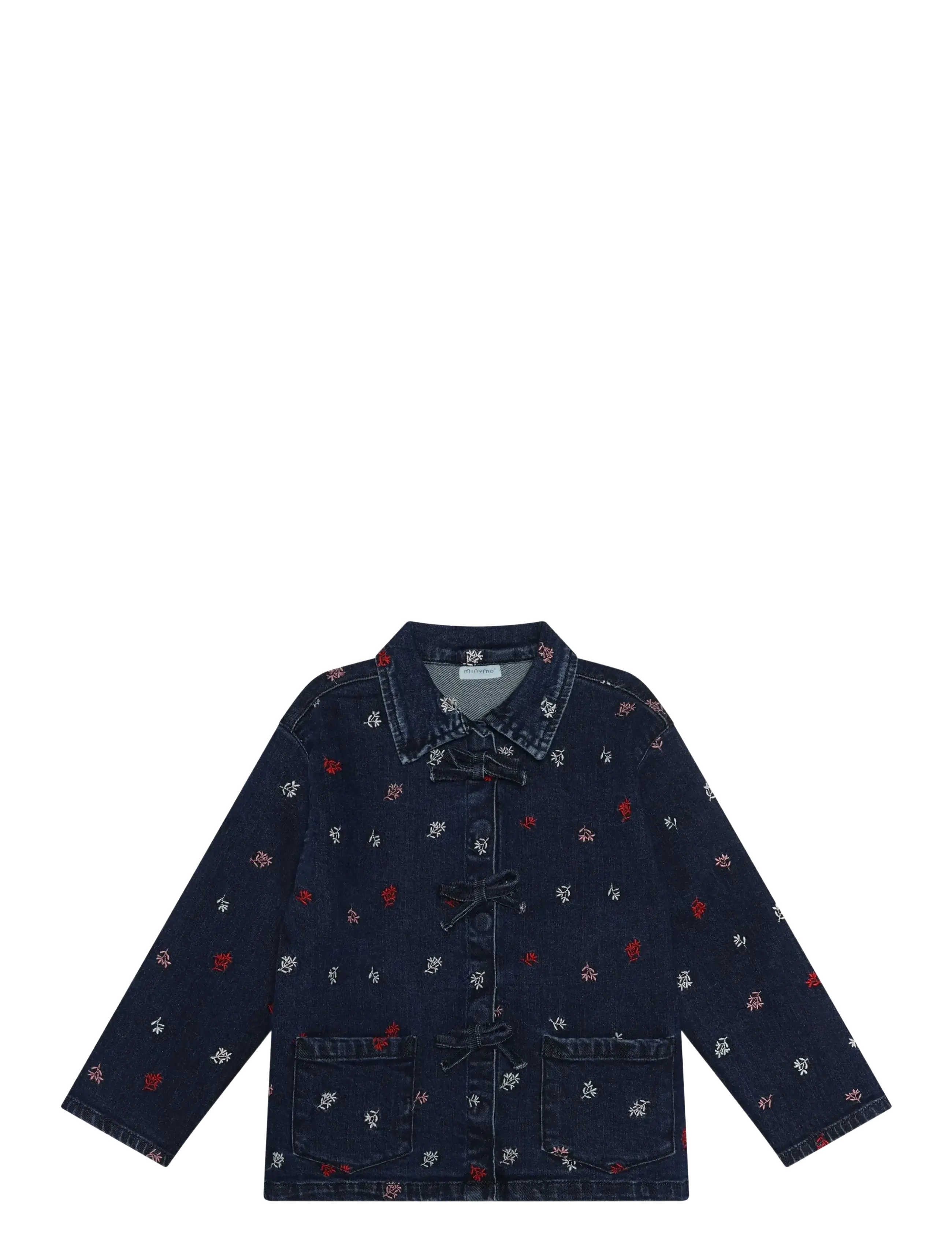 Minymo Jacket Denim w. Emb. - Minymo - FADED DENIM / blue
