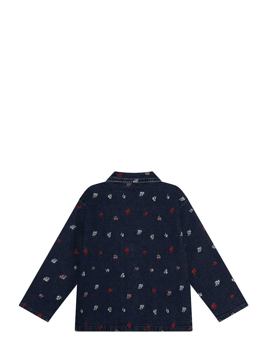 Minymo - Jacket Denim w. Emb. - denimjakker - faded denim - 2