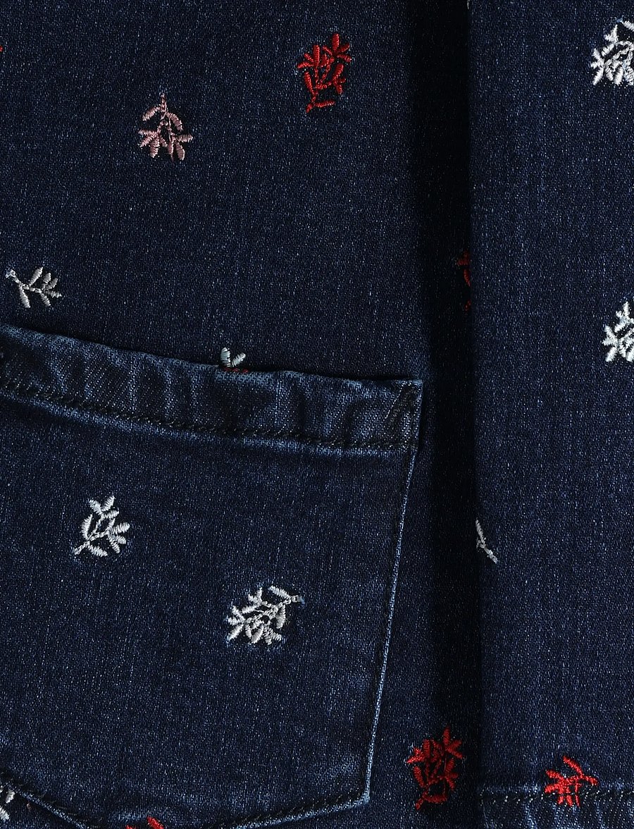 Minymo - Jacket Denim w. Emb. - denimjakker - faded denim - 3