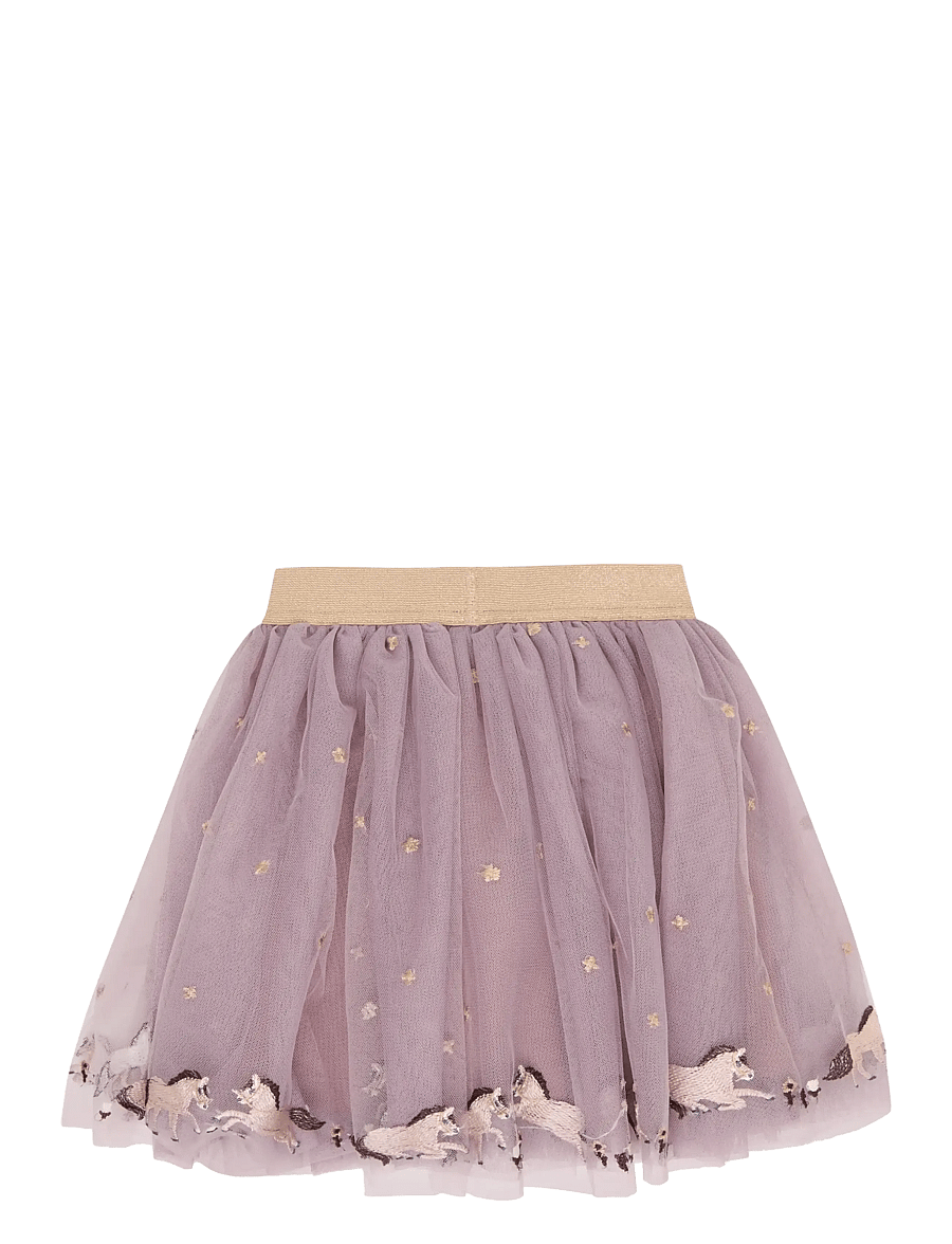 Minymo - Skirt Mesh w. Emb. - tüll-rock - fawn - 2