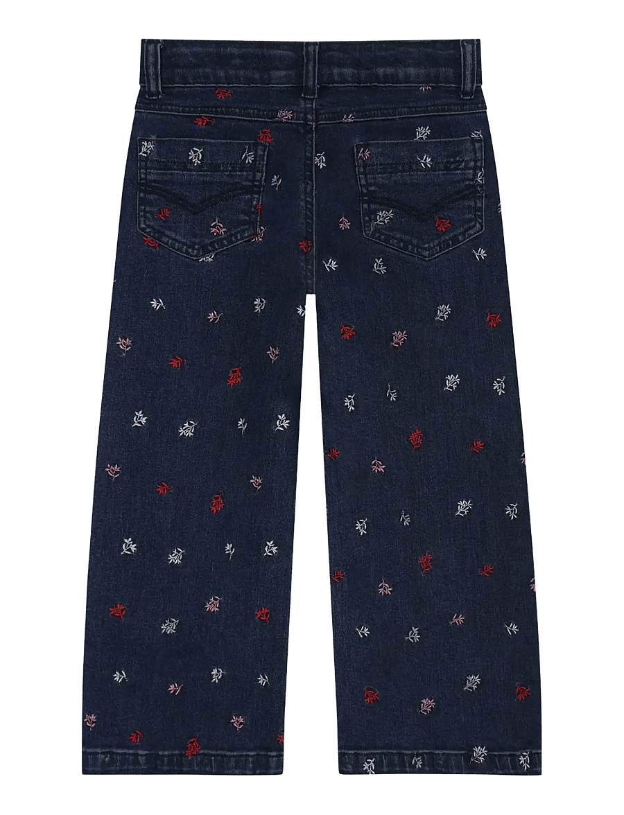 Minymo - Pants Denim w. Emb. - hosen mit weitem bein - faded denim - 2