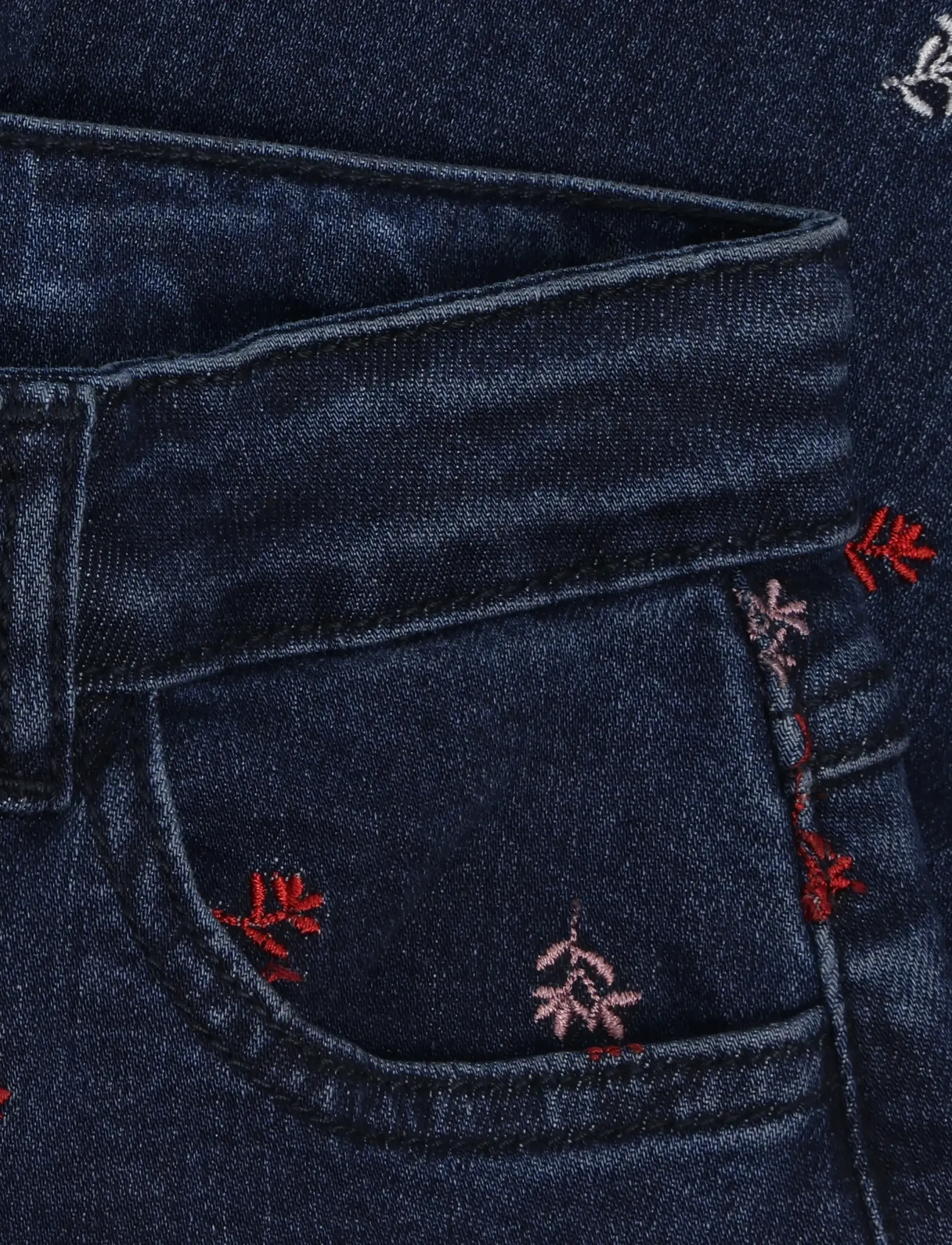 Minymo - Pants Denim w. Emb. - hosen mit weitem bein - faded denim - 3