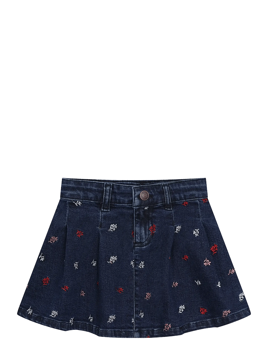 Minymo - Skirt Denim w. Emb. - Īsi svārki - faded denim - 1