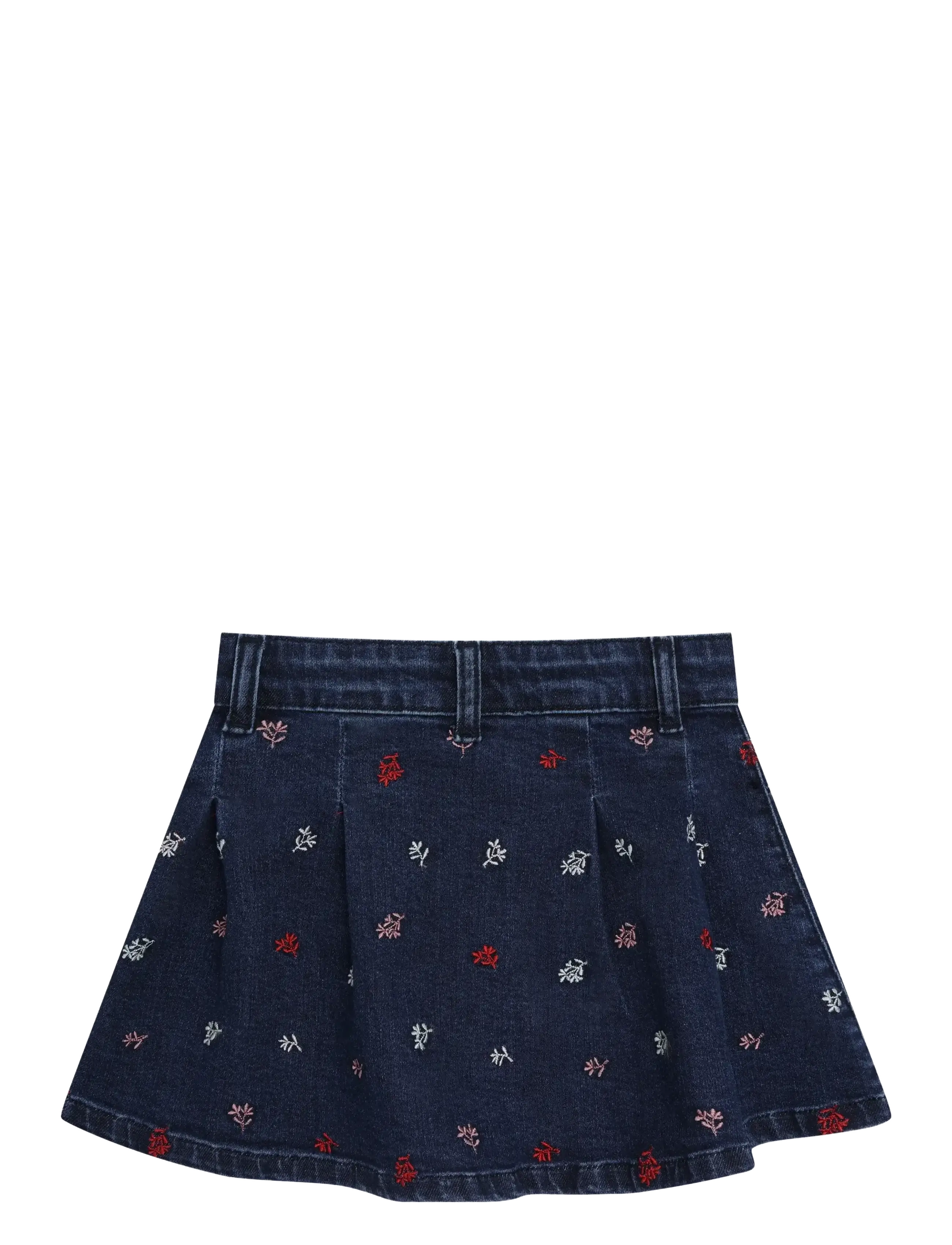 Minymo - Skirt Denim w. Emb. - korte nederdele - faded denim - 2
