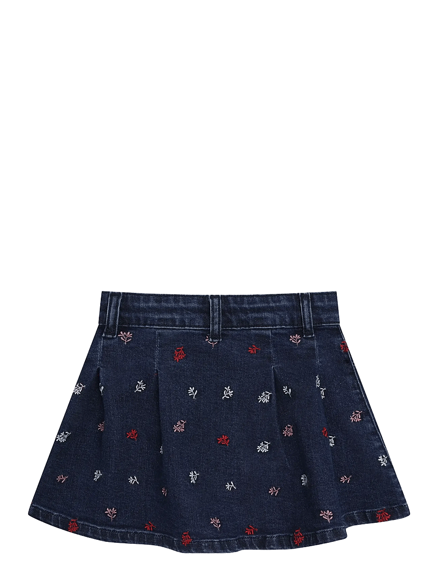 Minymo - Skirt Denim w. Emb. - Īsi svārki - faded denim - 2