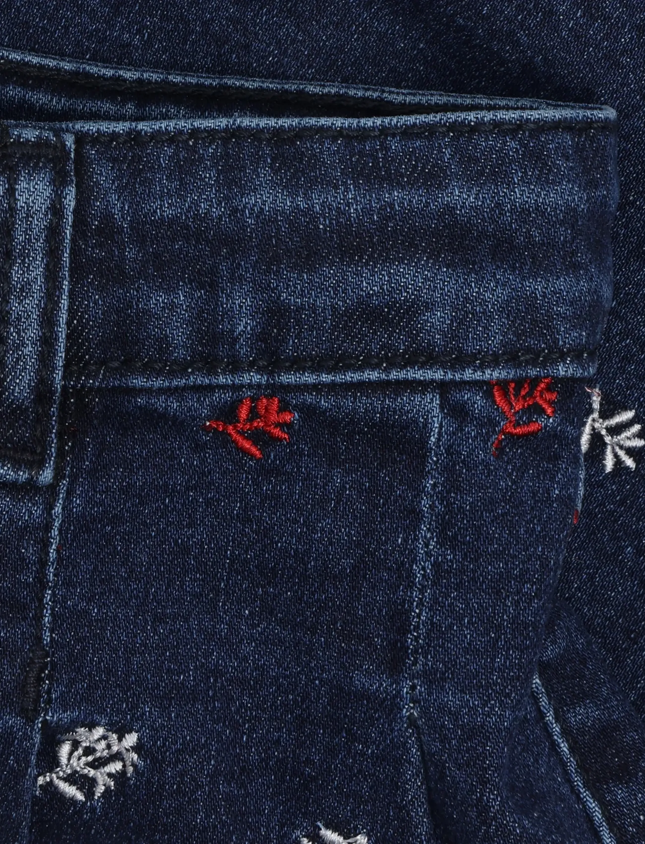 Minymo - Skirt Denim w. Emb. - korte nederdele - faded denim - 3
