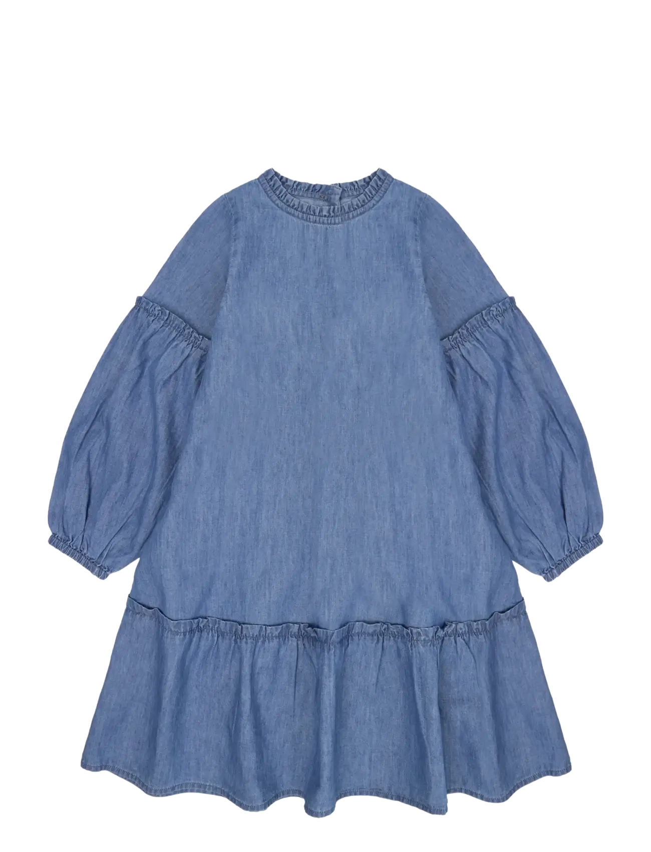 Minymo Dress LS Chambray - Riided - FADED DENIM / blue