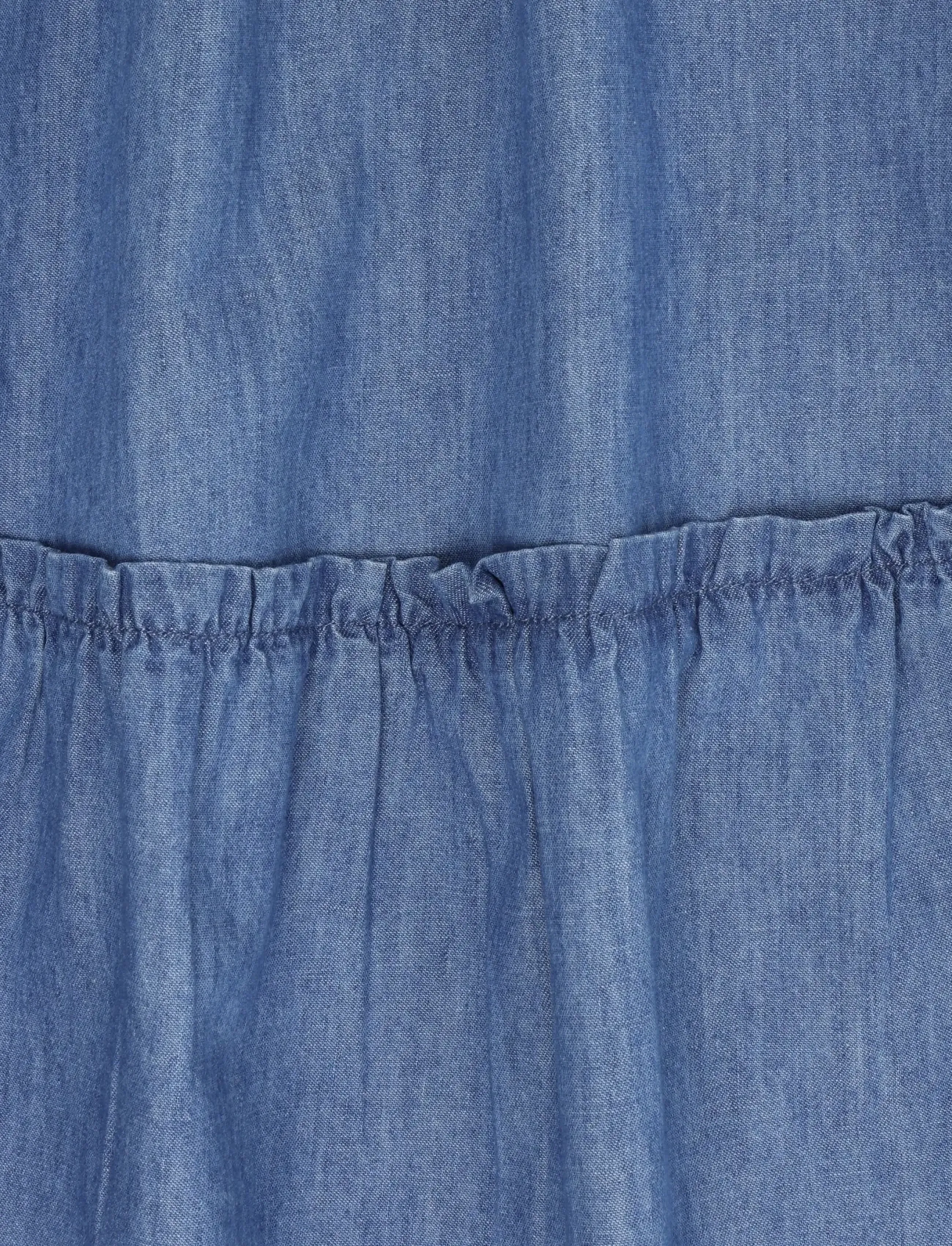 Minymo - Dress LS Chambray - pikkade varrukatega vabaajakleidid - faded denim - 3