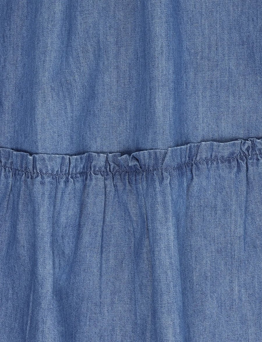 Minymo - Dress LS Chambray - pikkade varrukatega vabaajakleidid - faded denim - 3