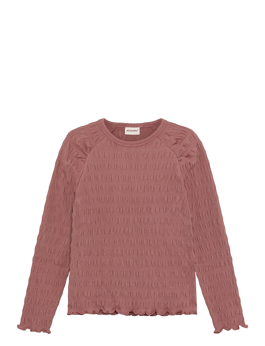 Minymo - T-shirt LS - langärmelig - burlwood - 0