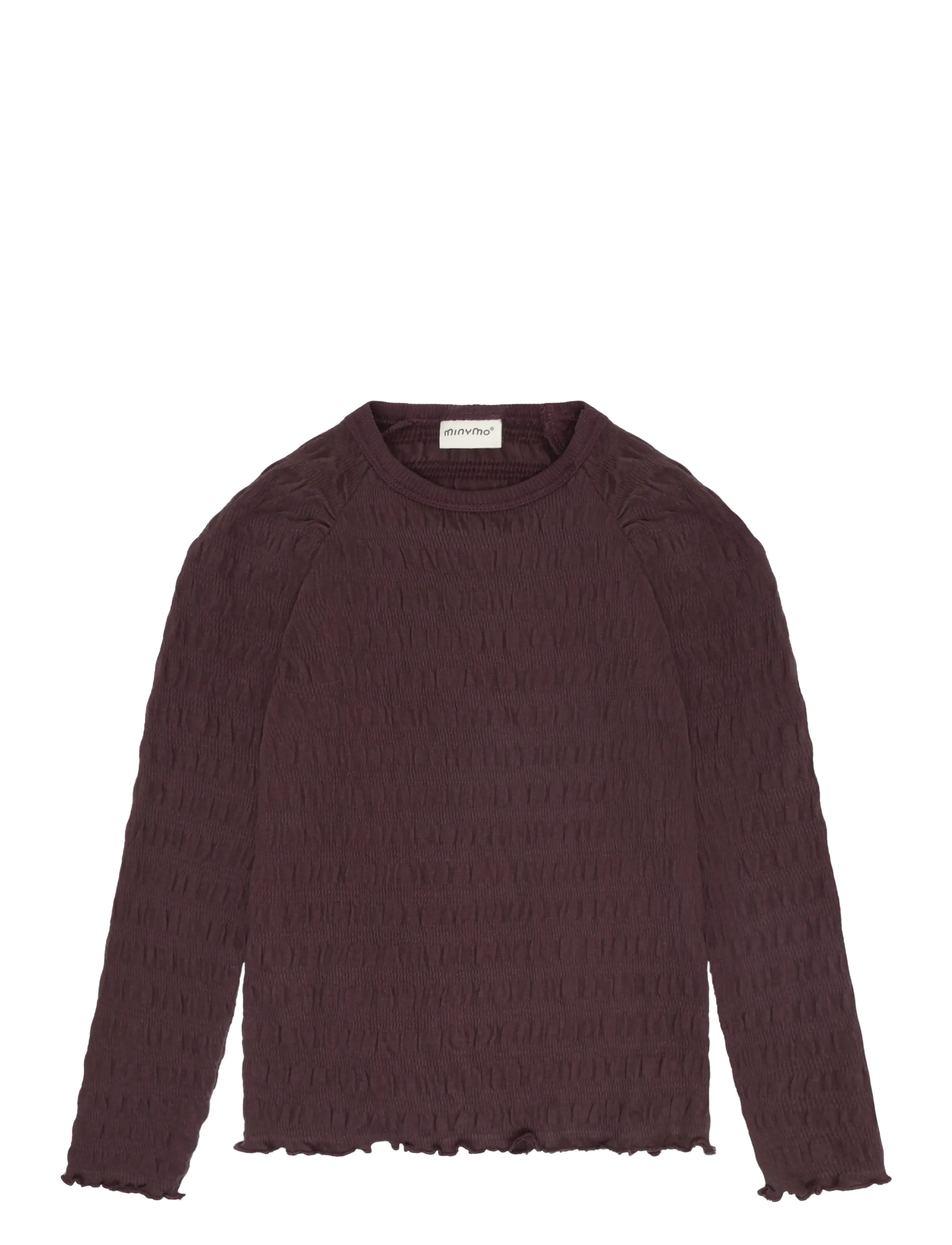 Minymo T-shirt LS - Minymo - HUCKLEBERRY / burgundy