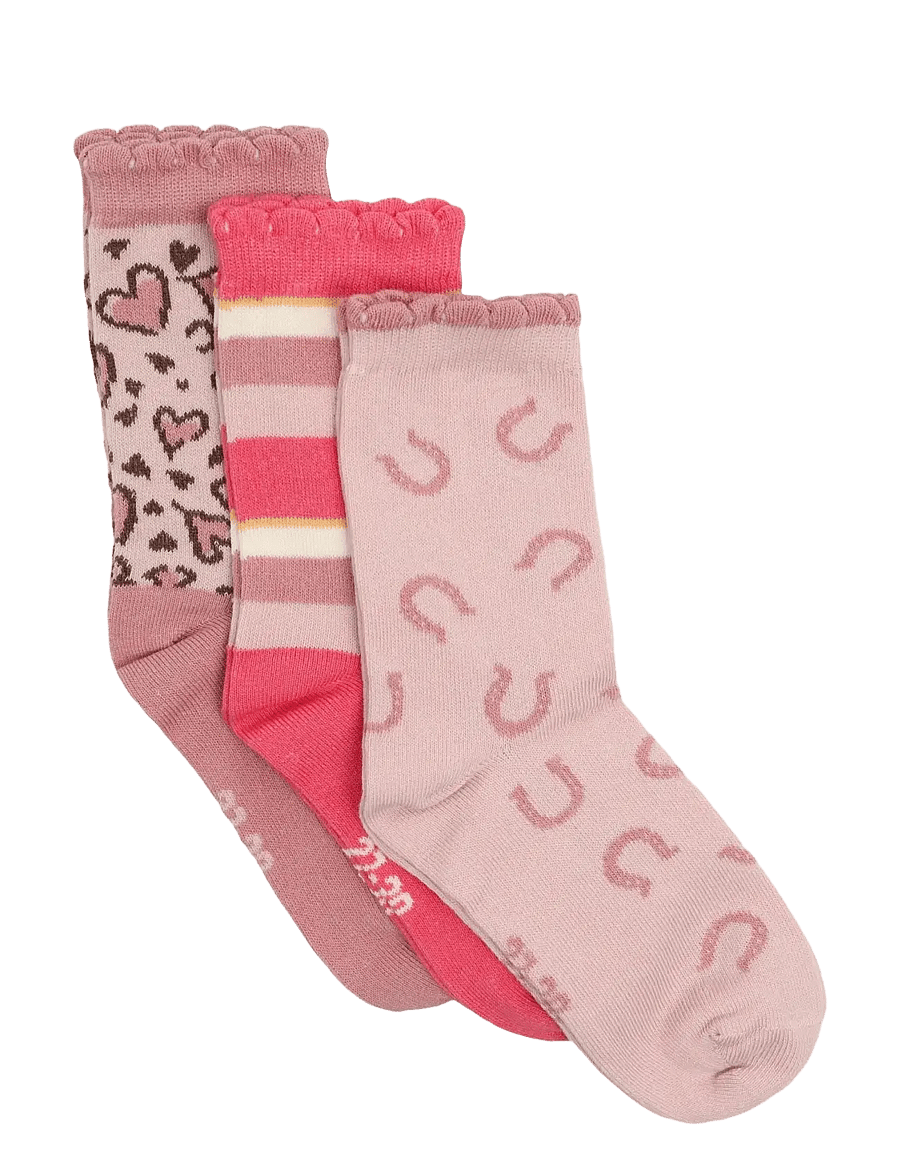 Minymo - 3-Pack Socks - babysokken - cameo rose - 0