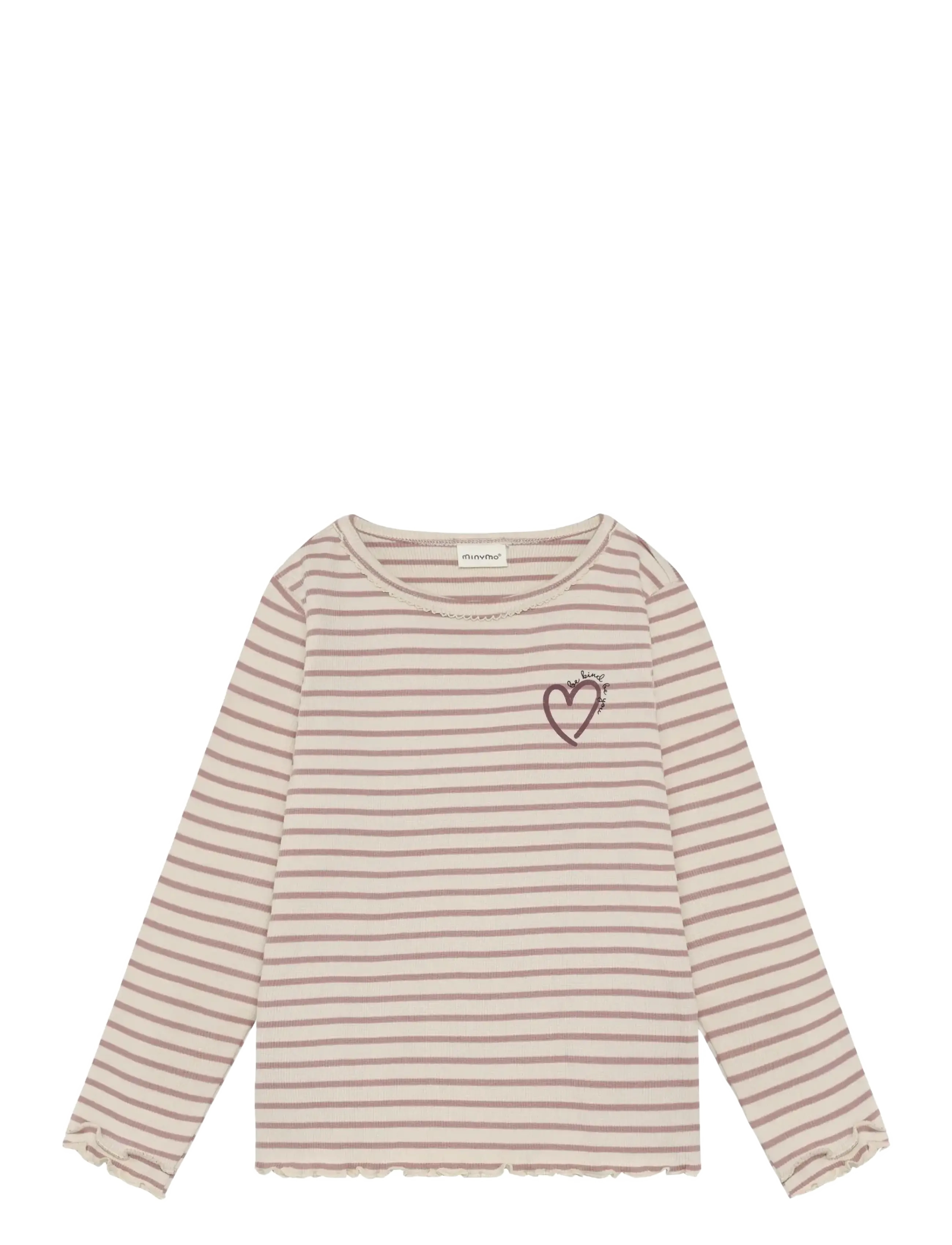 Minymo T-Shirt LS Y/D Rib - Minymo - FAWN / brown