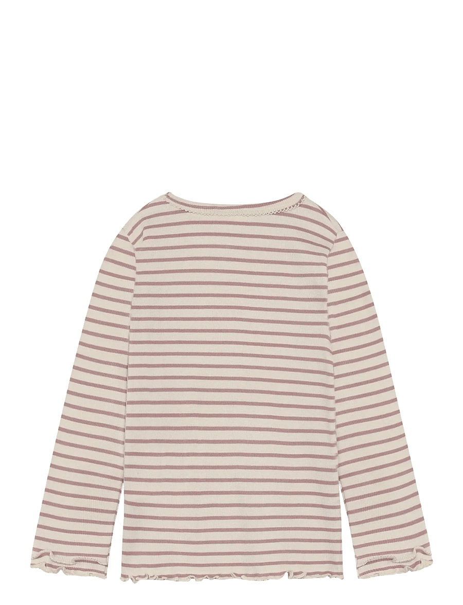 Minymo - T-Shirt LS Y/D Rib - langärmelig - fawn - 2