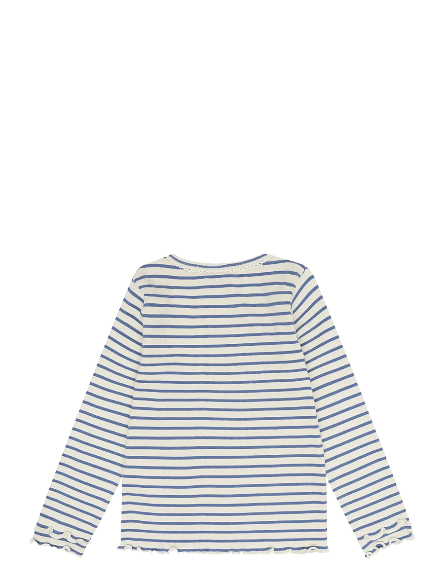 Minymo - T-Shirt LS Y/D Rib - langärmelig - moonlight blue - 1