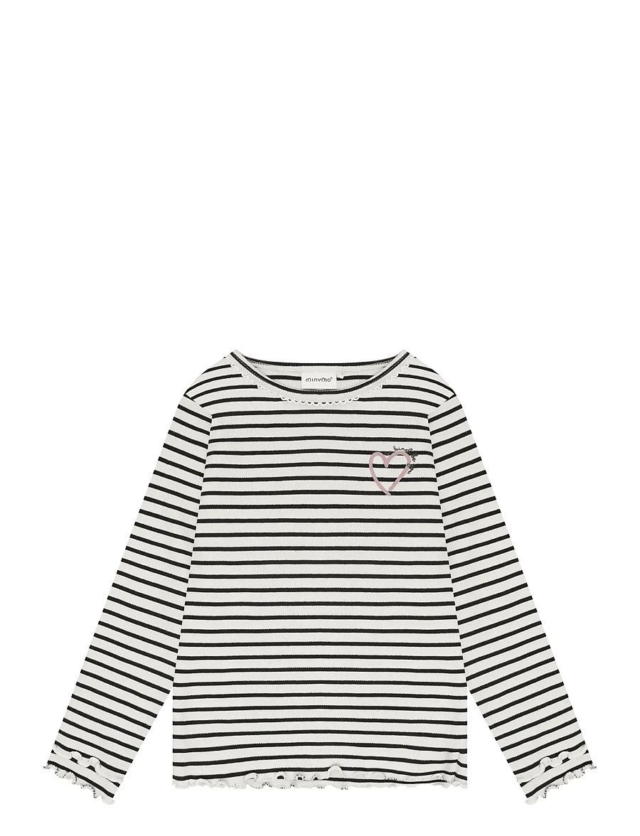 Minymo - T-Shirt LS Y/D Rib - langärmelig - tap shoe - 0