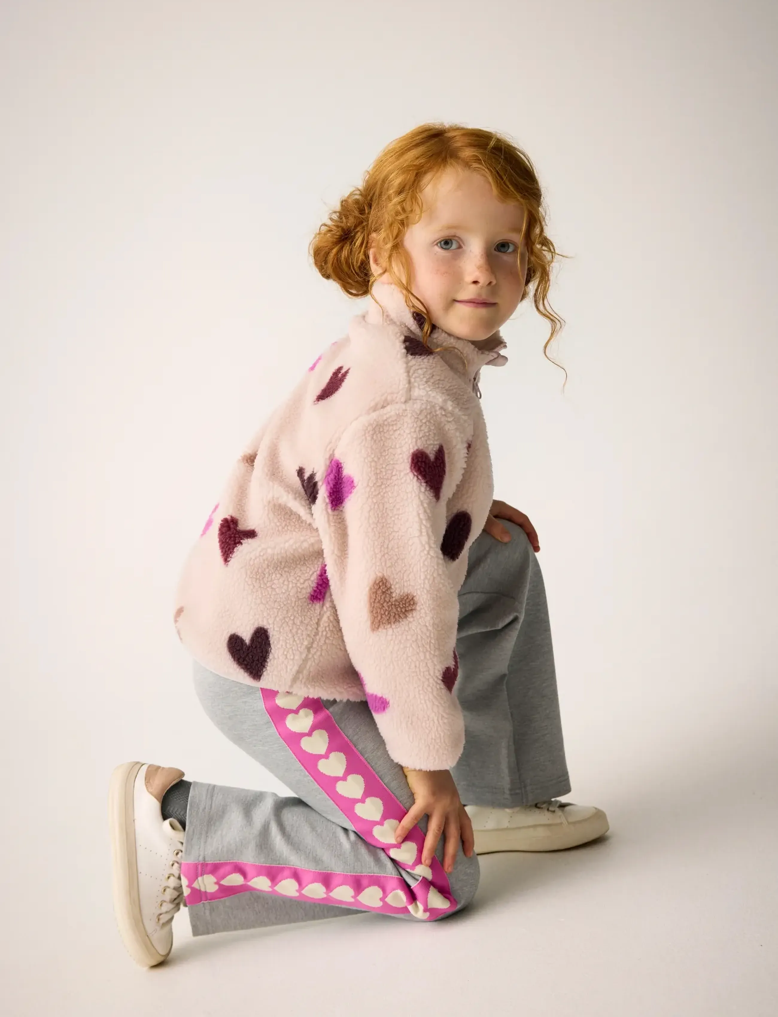 Minymo Teddy Jacket Aop W. Lining, 152, Purple, Yderbeklædning Af Fleece > Fleecejakker, Børn