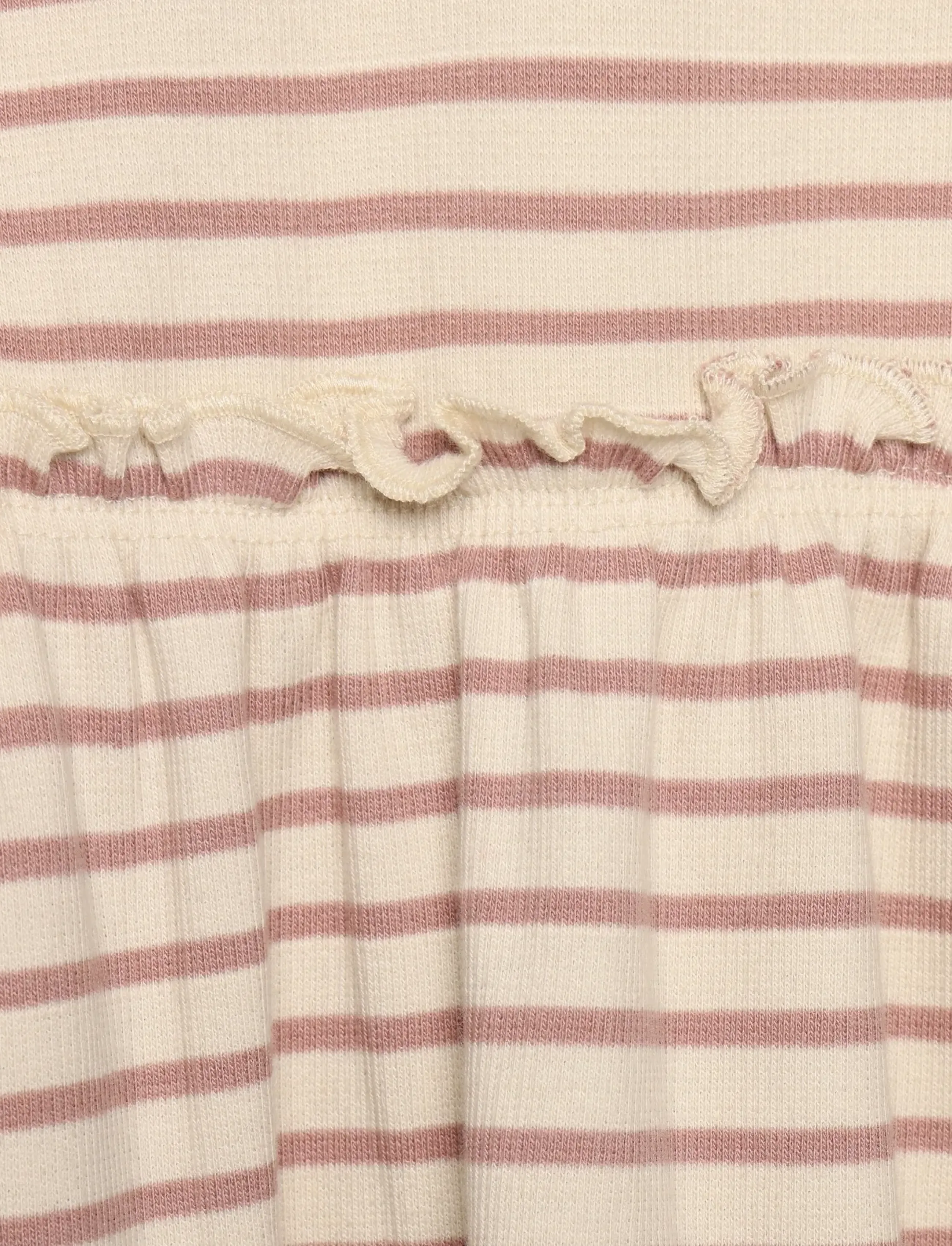 Minymo - Dress LS Y/D Rib - langärmelige babykleider - fawn - 2