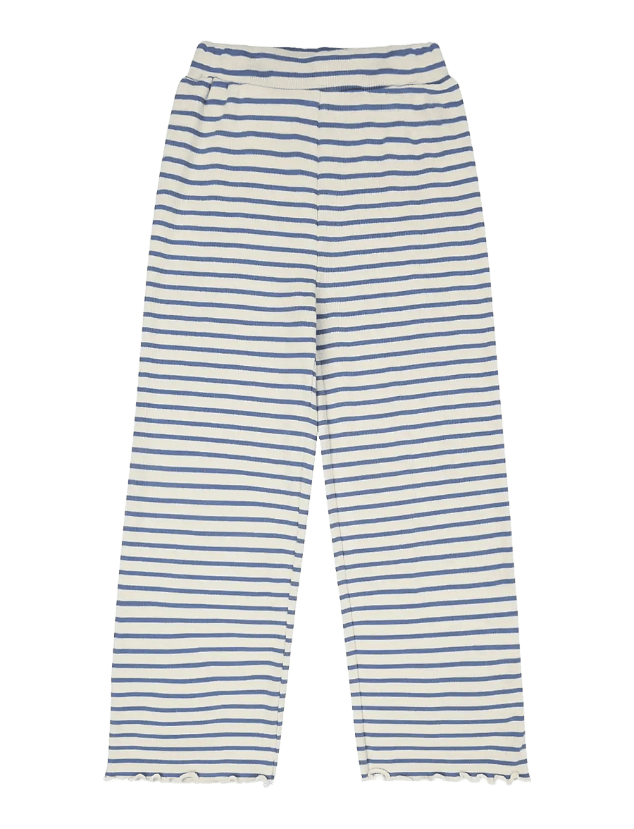 Minymo - Pants Y/D Rib - byxor - moonlight blue - 0