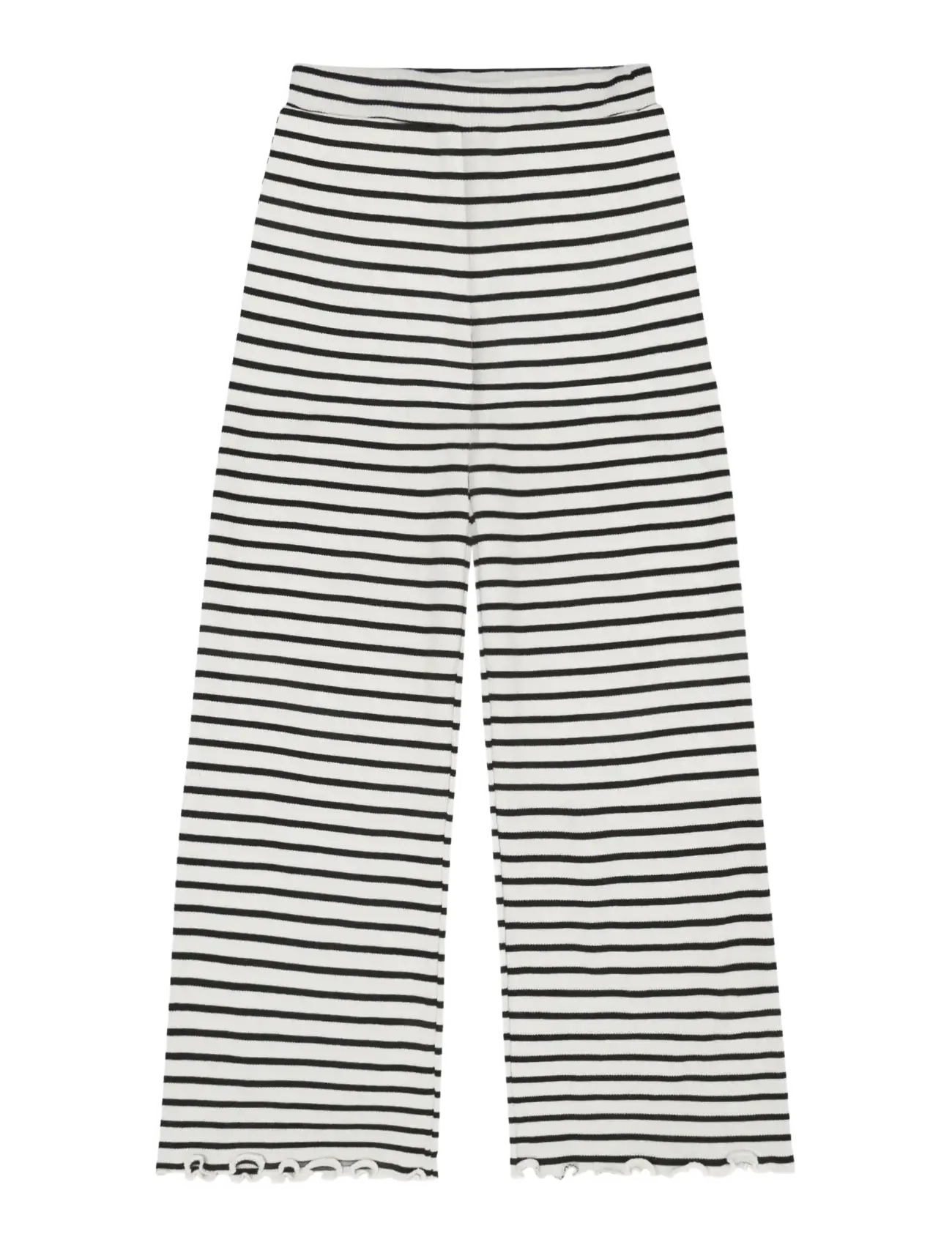 Minymo Pants Y/D Rib, 110, White, Underdele > Bukser, Børn