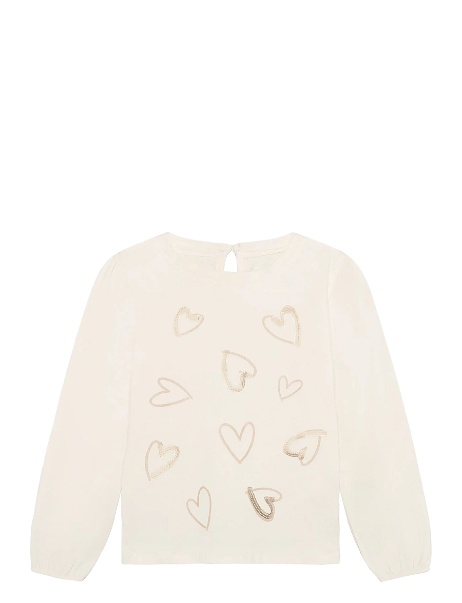 Minymo - T-shirt LS - langärmelig - seedpearl - 0