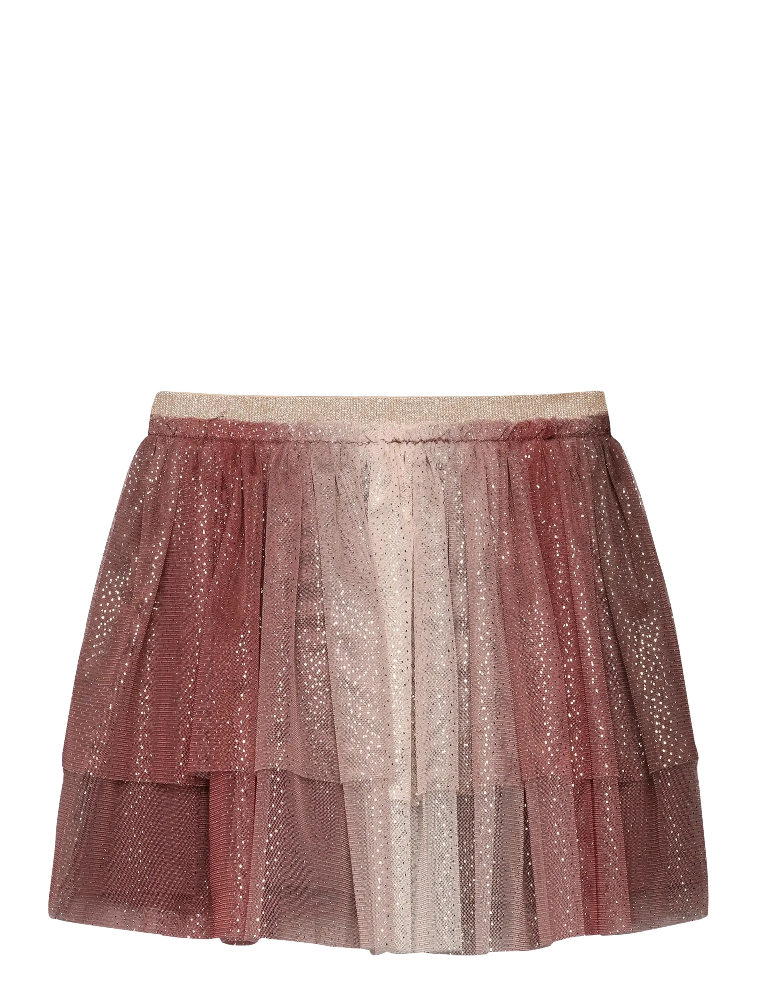 Minymo Skirt Mesh W. Glitter - Nederdele - HUCKLEBERRY / pink/rose