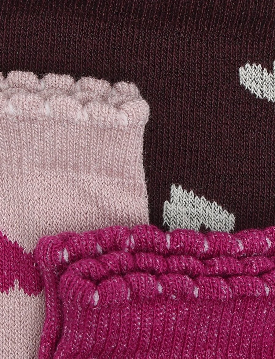 Minymo - 3-Pack Socks - beebisokid - huckleberry - 4