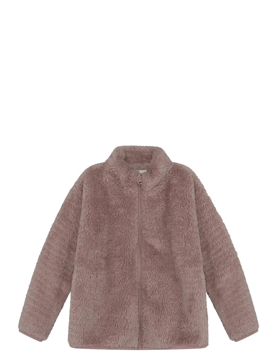 Minymo - Teddy Jacket Glitter - fleecejacken - fawn - 1