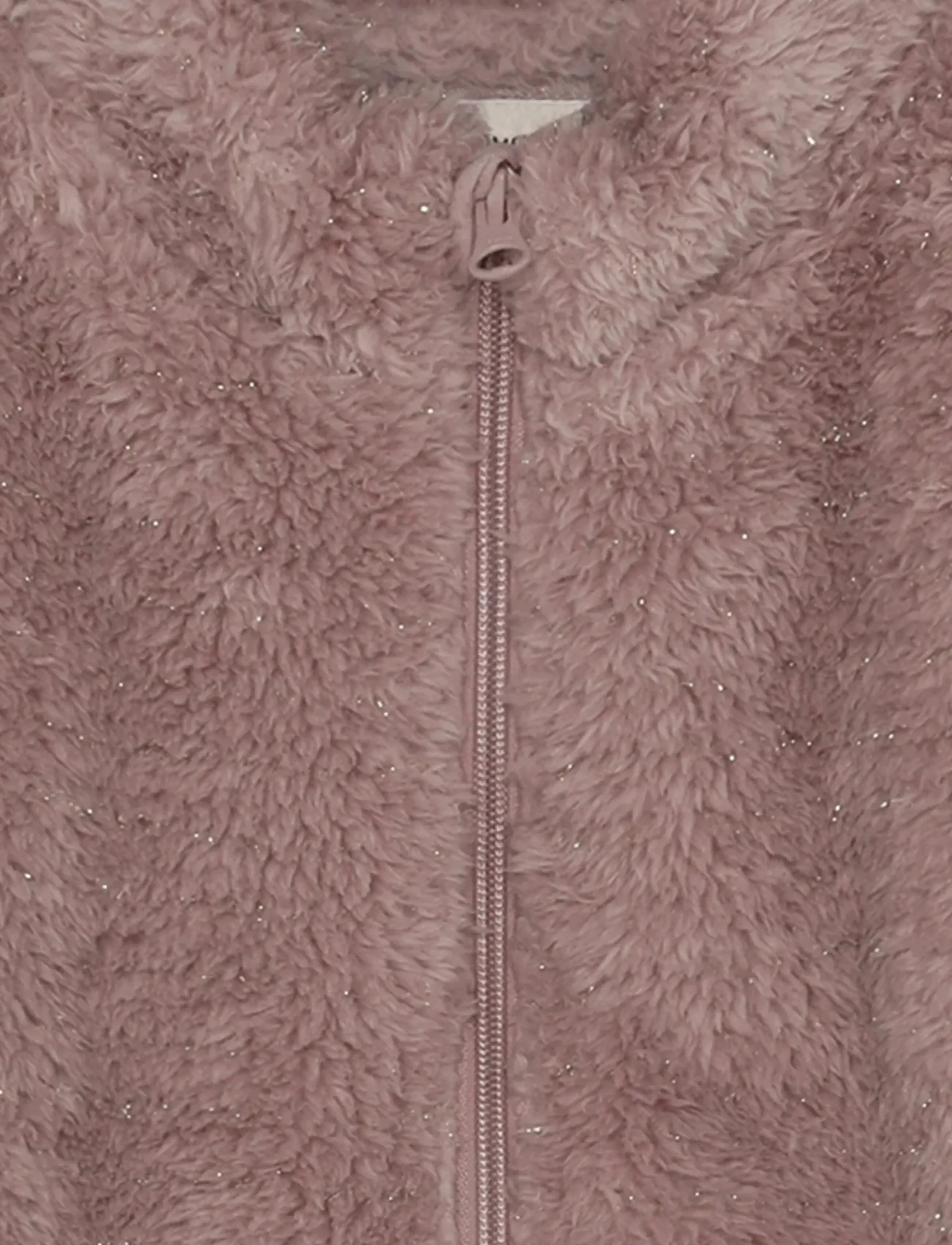 Minymo - Teddy Jacket Glitter - fleecejacken - fawn - 4