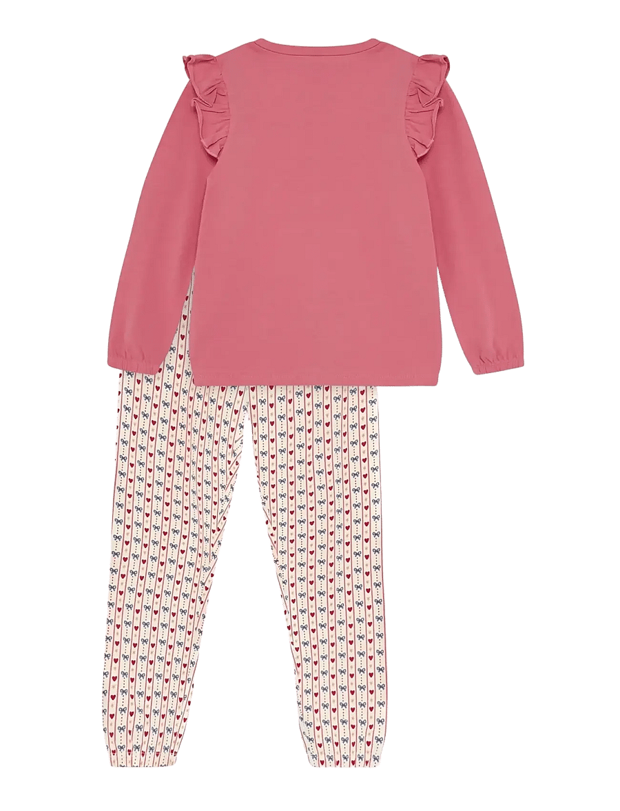 Minymo - Pyjamas LS Set AOP - pyjama-sets - desert rose - 1