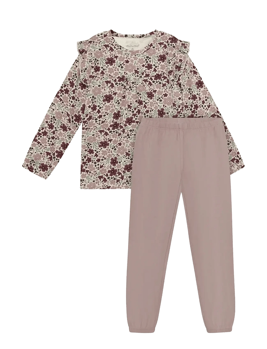 Minymo - Pyjamas LS Set AOP - sett - fawn - 1