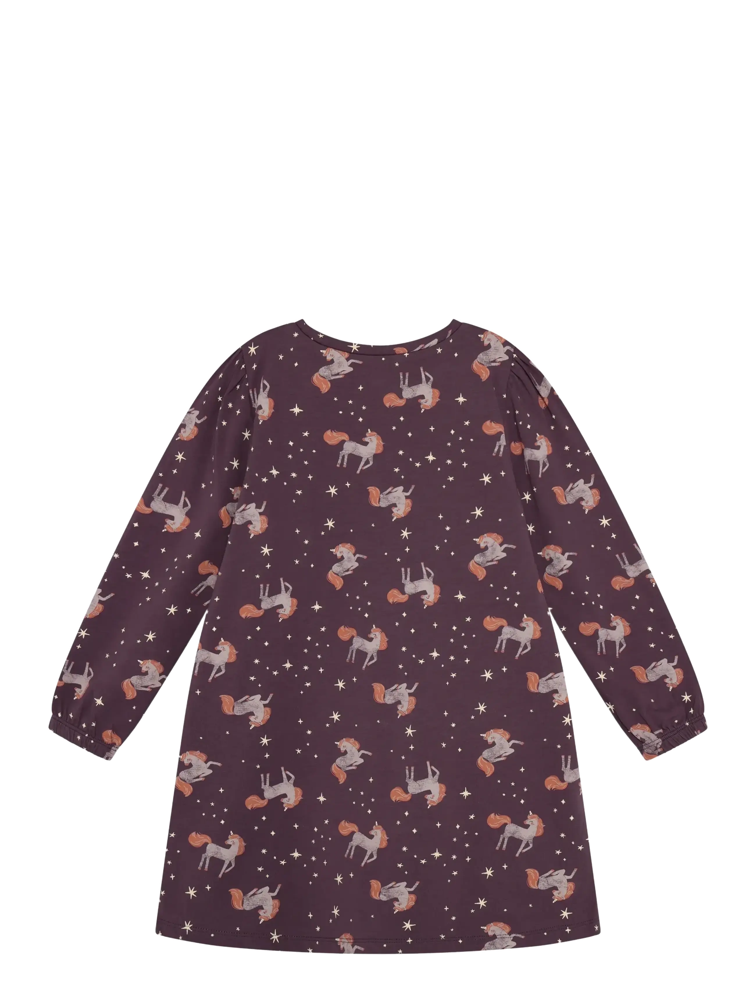 Minymo - Nightdress LS AOP - nattlinnen - huckleberry - 2