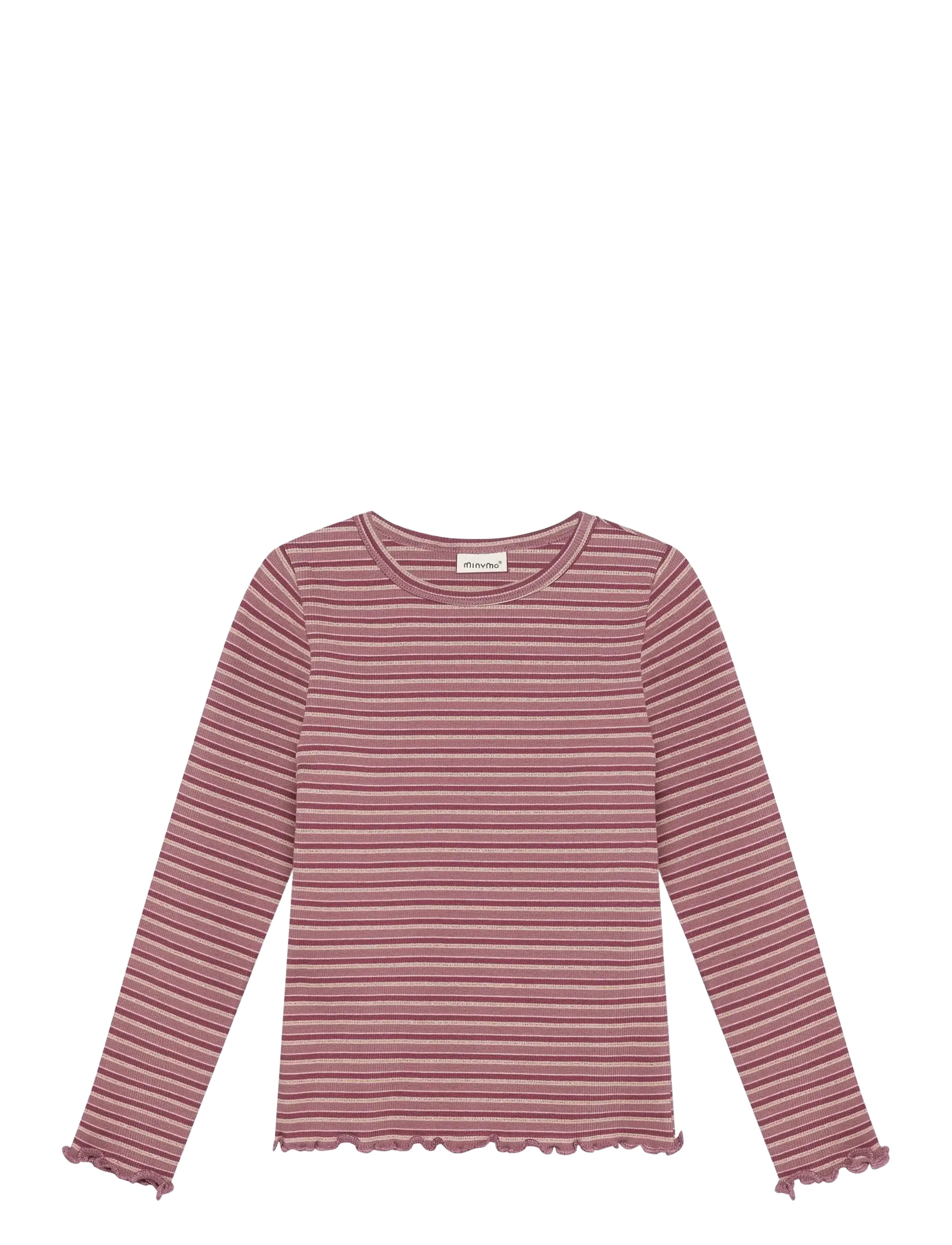 Minymo - T-shirt LS Rib - långärmade t-shirts - nostalgia rose - 1