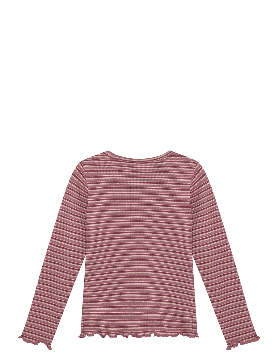 Minymo - T-shirt LS Rib - långärmade t-shirts - nostalgia rose - 2