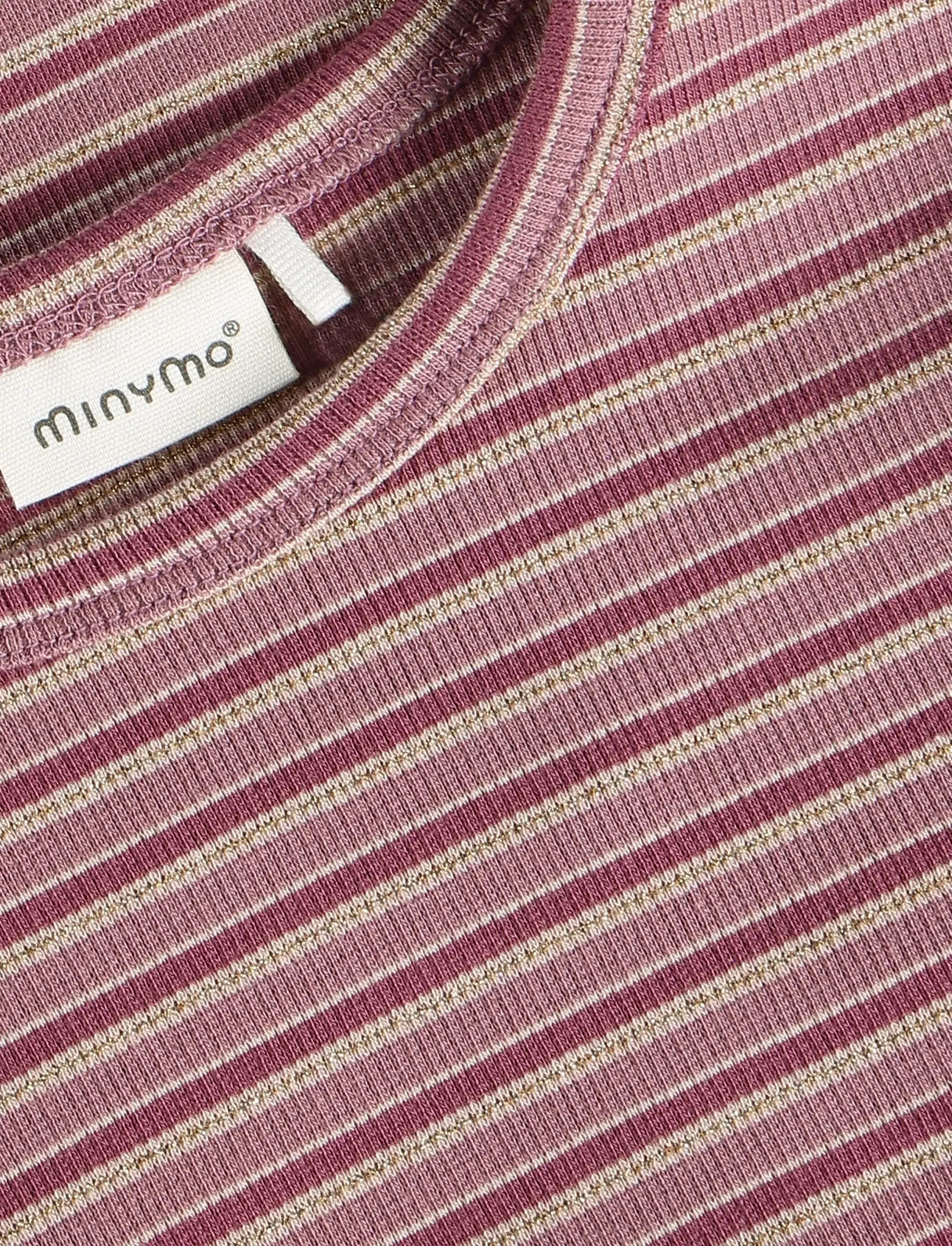 Minymo - T-shirt LS Rib - långärmade t-shirts - nostalgia rose - 3
