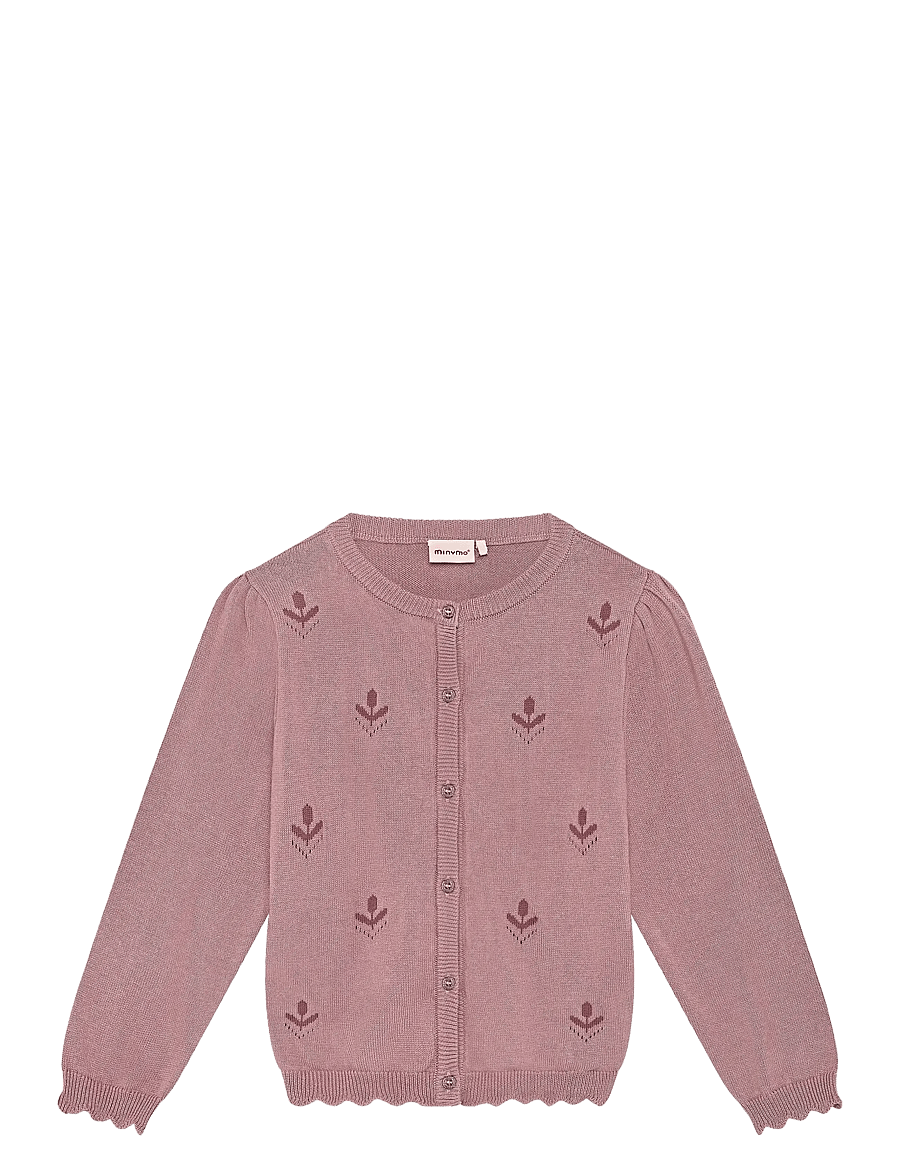 Minymo - Cardigan Knit - cardigans - nostalgia rose - 0