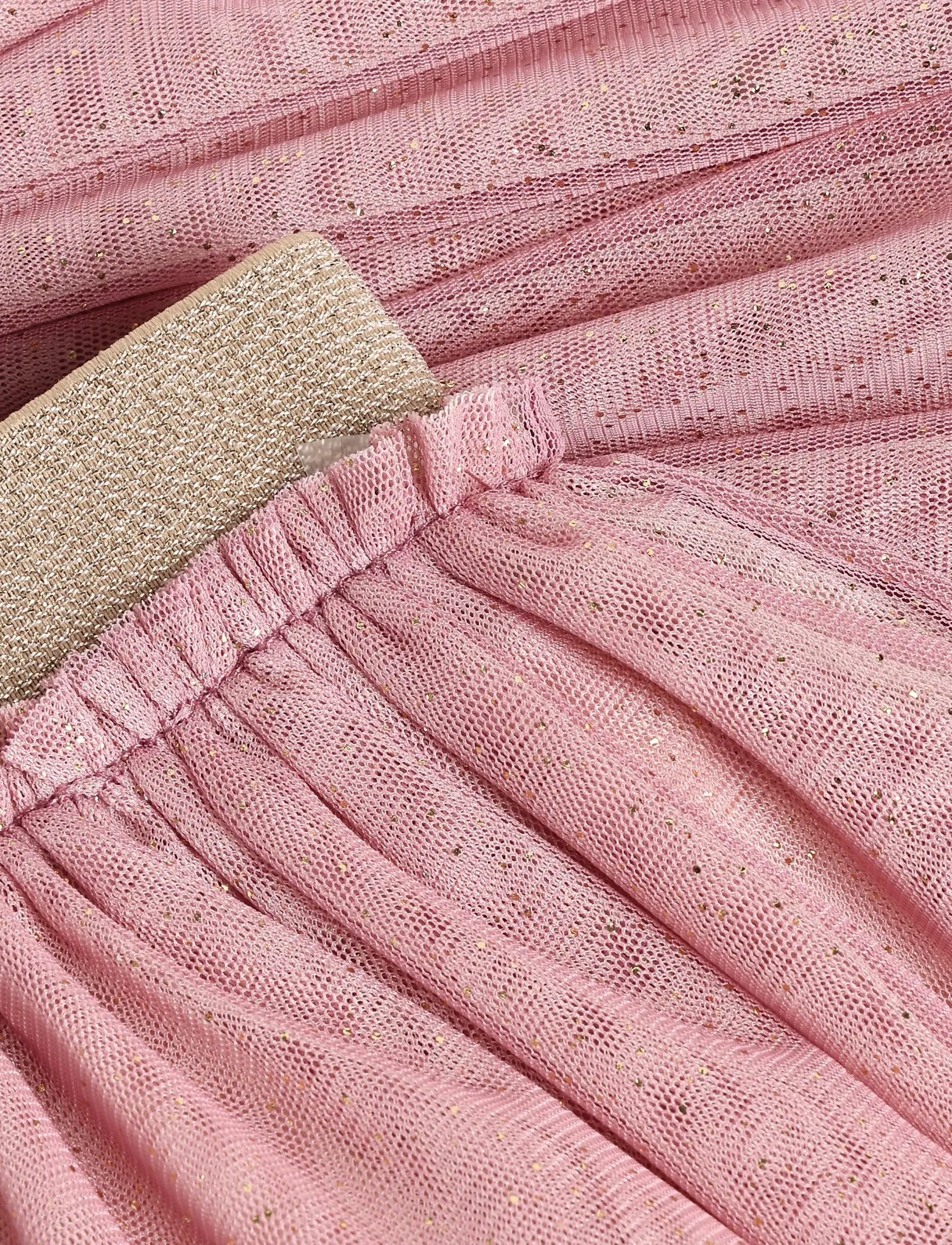 Minymo - Skirt Mesh w. Foil - tulle skirt - pink tint - 3