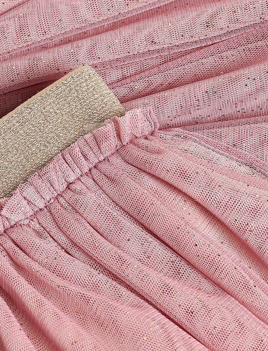 Minymo - Skirt Mesh w. Foil - tüllseelikud - pink tint - 3