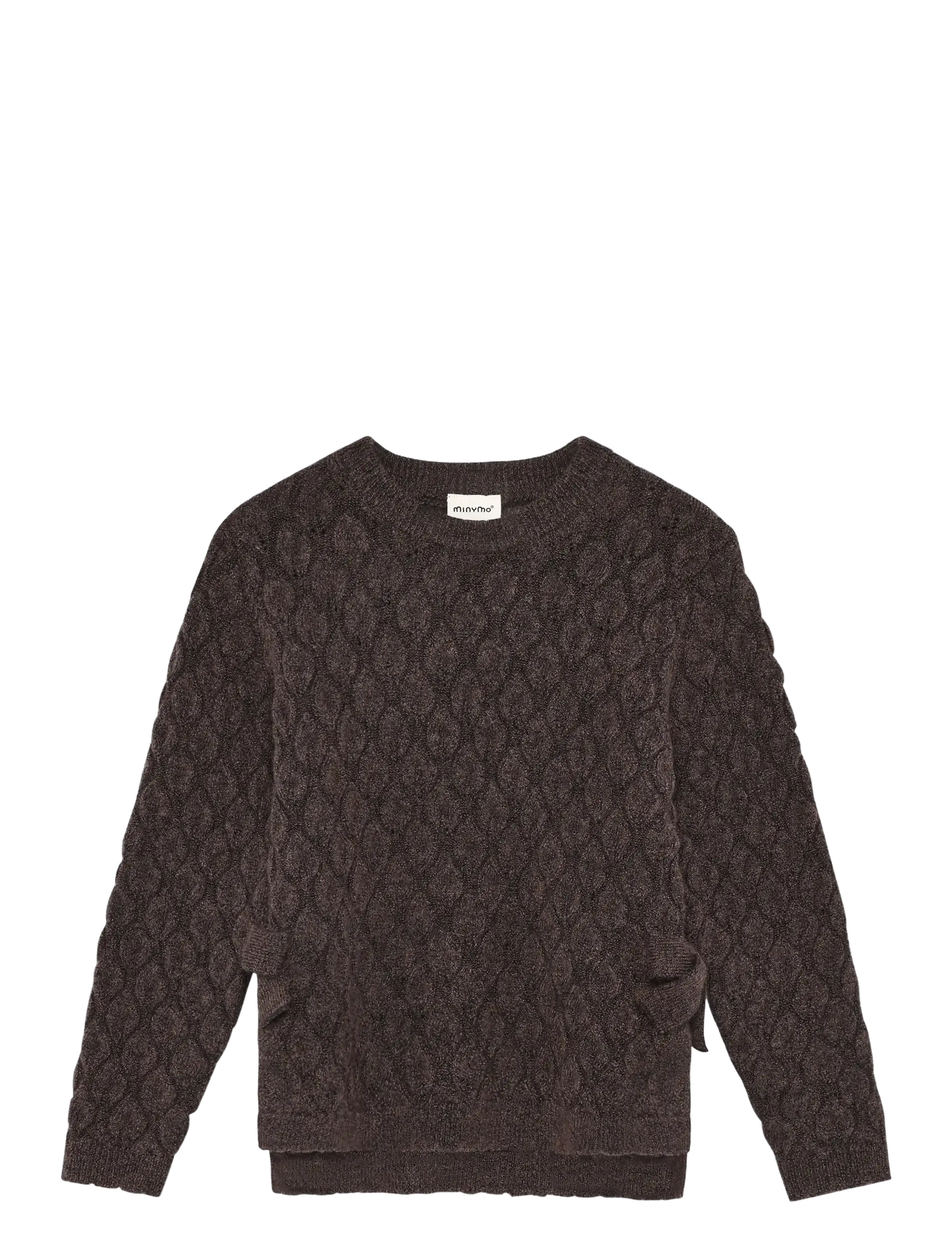 Minymo Pullover Knit - Oberteile - PLUM TRUFFLE / brown