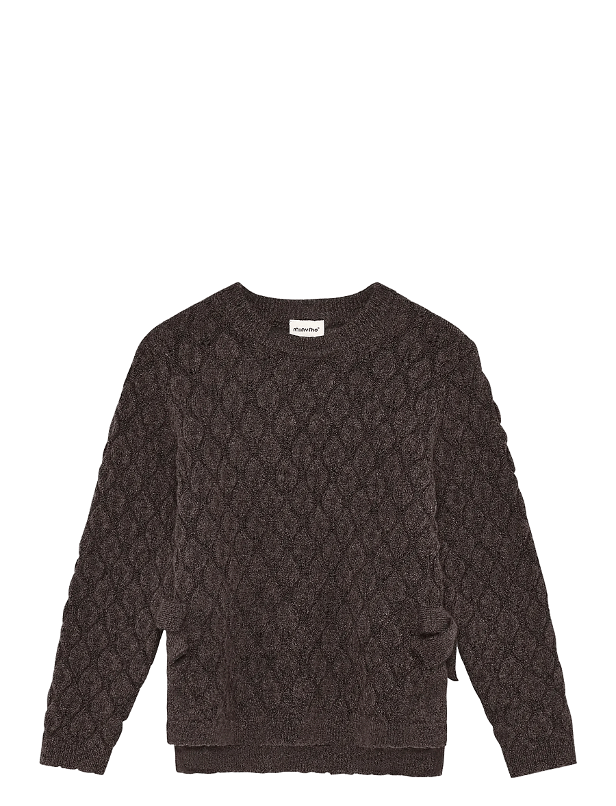Minymo - Pullover Knit - trøjer - plum truffle - 0