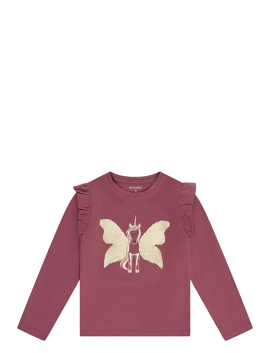 Minymo - T-shirt LS - langärmelig - crushed berry - 1