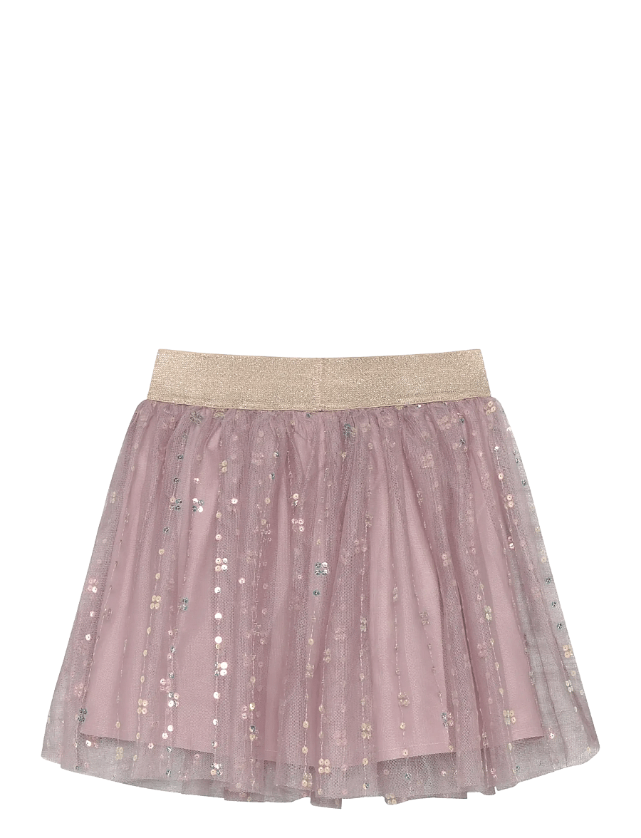 Minymo - Skirt Mesh w. Sequins - tüllseelikud - twillight mauve - 2