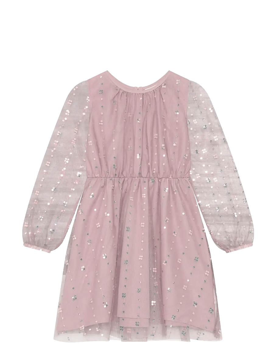 Minymo - Dress Mesh w. Sequins - peokleidid - twillight mauve - 0