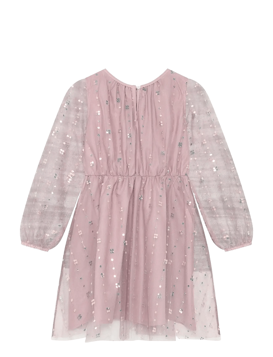 Minymo - Dress Mesh w. Sequins - peokleidid - twillight mauve - 1