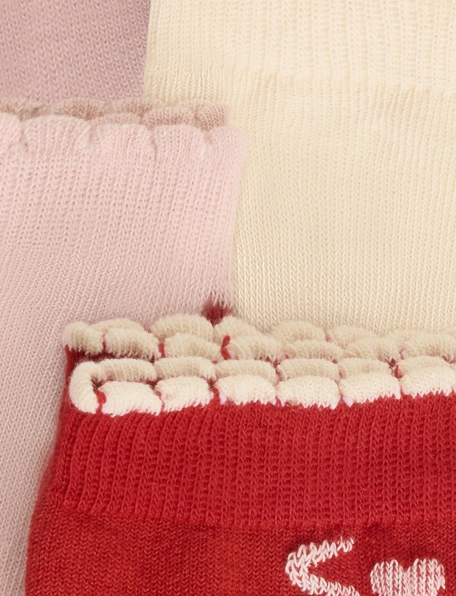 Minymo - 3-Pack Socks - baby-socken - rose dust - 4