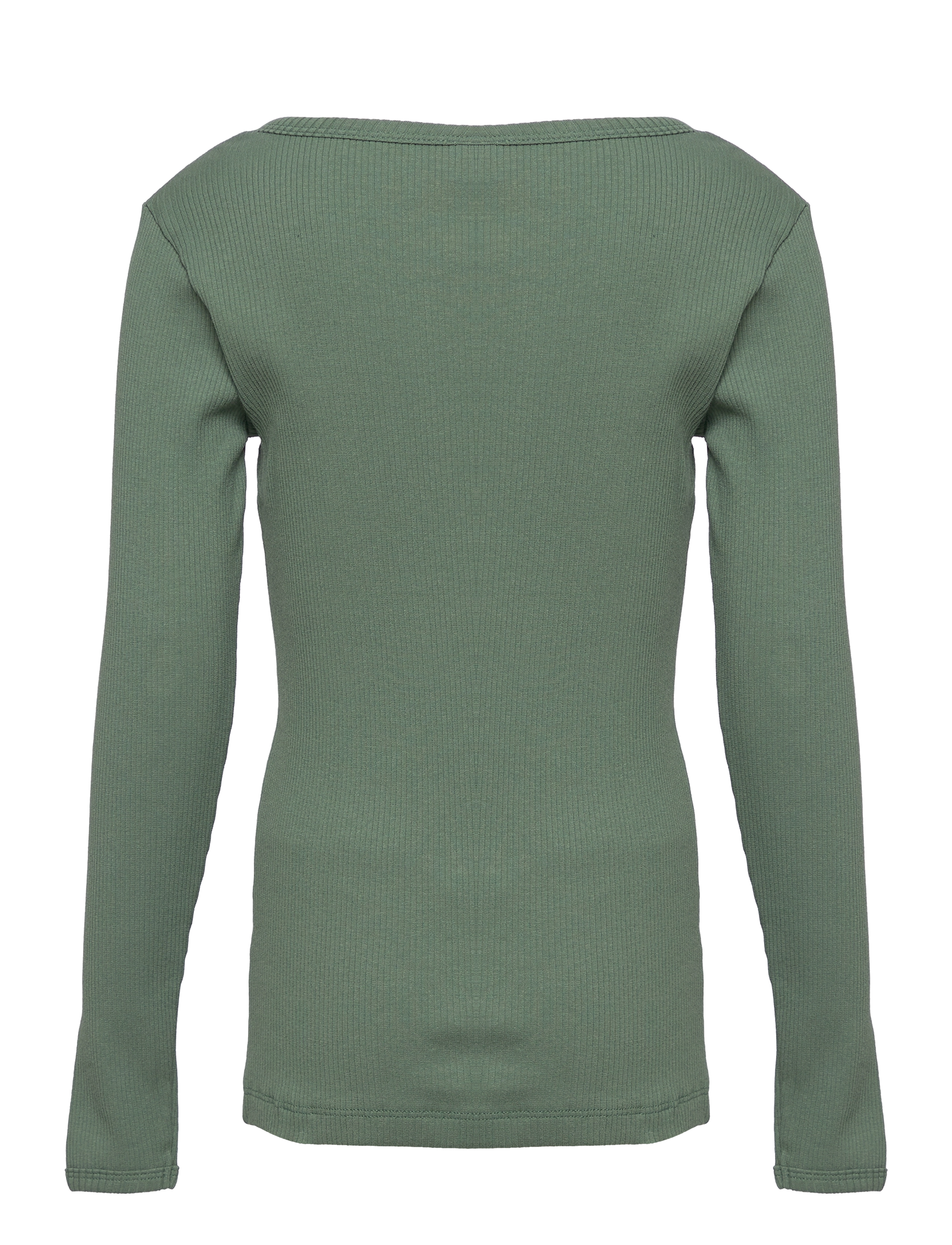 Minymo - T-shirt LS Rib - duck green - 1